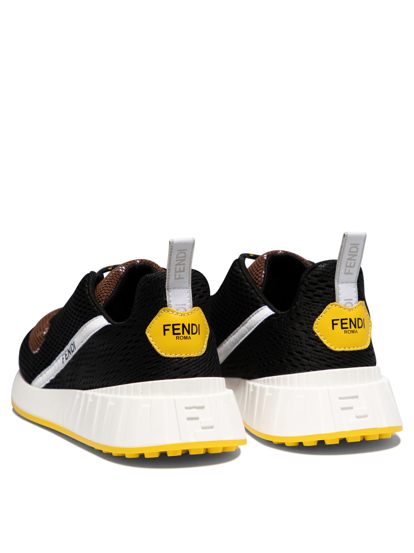 FENDI KIDS Black   Monogram sneakers